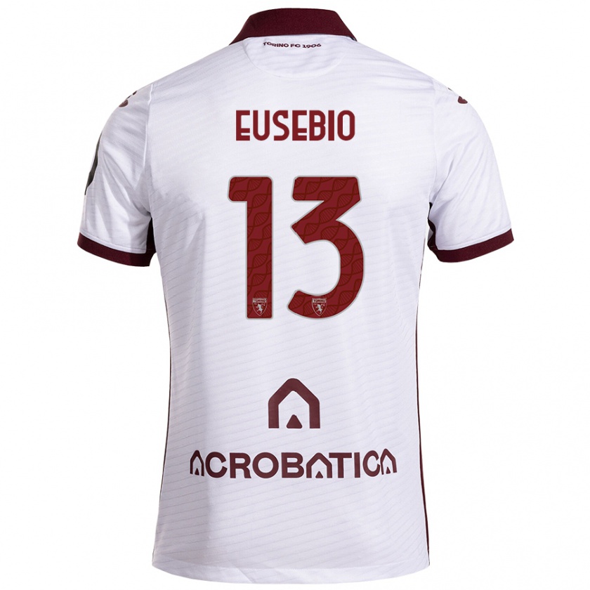 Kandiny Hombre Camiseta Chiara Eusebio #13 Blanco Granate 2ª Equipación 2024/25 La Camisa Chile