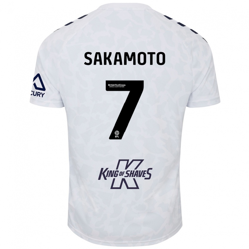 Kandiny Hombre Camiseta Tatsuhiro Sakamoto #7 Blanco 2ª Equipación 2024/25 La Camisa Chile