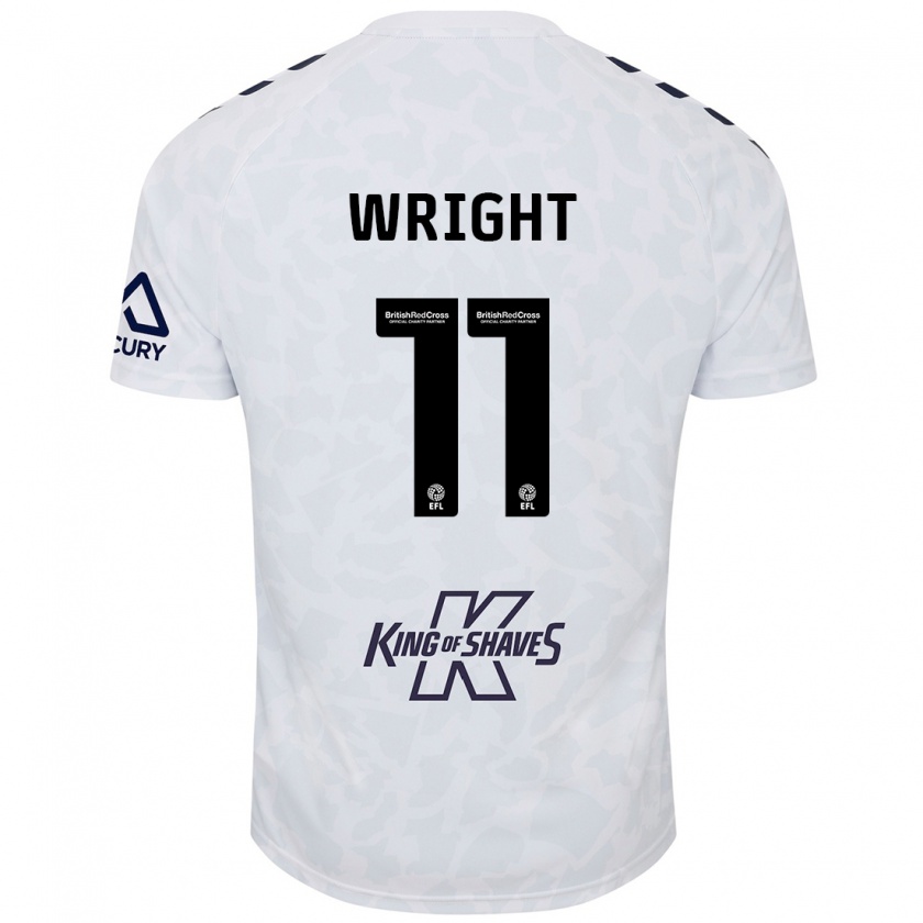 Kandiny Hombre Camiseta Haji Wright #11 Blanco 2ª Equipación 2024/25 La Camisa Chile