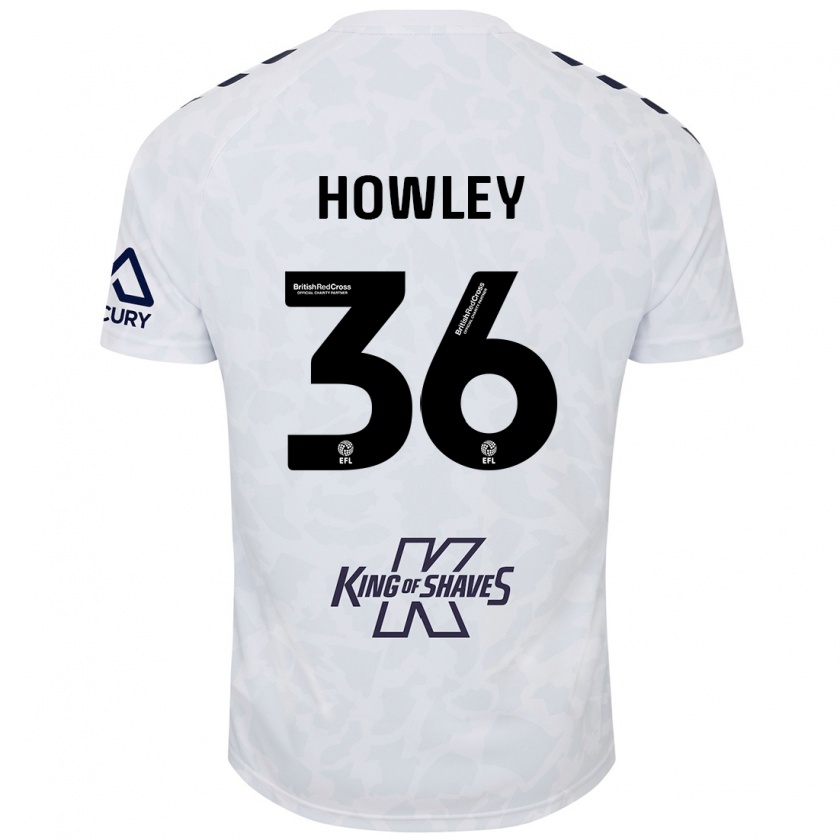 Kandiny Hombre Camiseta Ryan Howley #36 Blanco 2ª Equipación 2024/25 La Camisa Chile