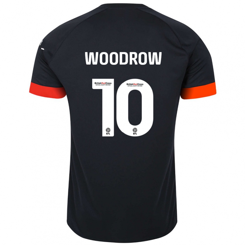 Kandiny Hombre Camiseta Cauley Woodrow #10 Negro Naranja 2ª Equipación 2024/25 La Camisa Chile