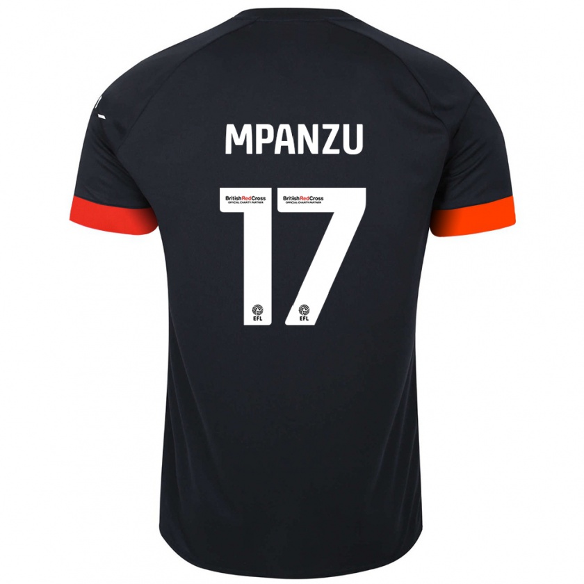 Kandiny Hombre Camiseta Pelly Ruddock Mpanzu #17 Negro Naranja 2ª Equipación 2024/25 La Camisa Chile