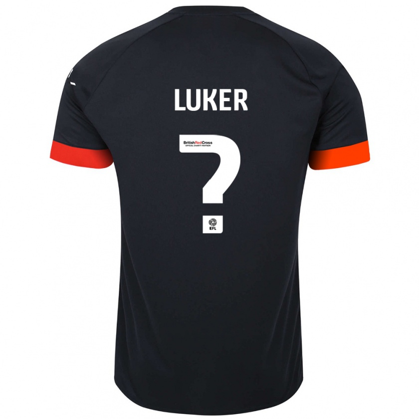 Kandiny Hombre Camiseta Jayden Luker #0 Negro Naranja 2ª Equipación 2024/25 La Camisa Chile