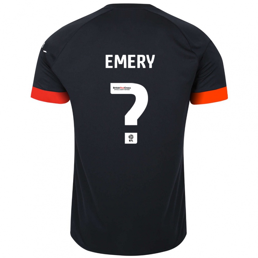 Kandiny Hombre Camiseta Charlie Emery #0 Negro Naranja 2ª Equipación 2024/25 La Camisa Chile