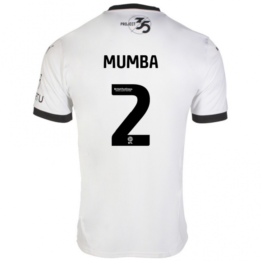 Kandiny Hombre Camiseta Bali Mumba #2 Blanco Negro 2ª Equipación 2024/25 La Camisa Chile