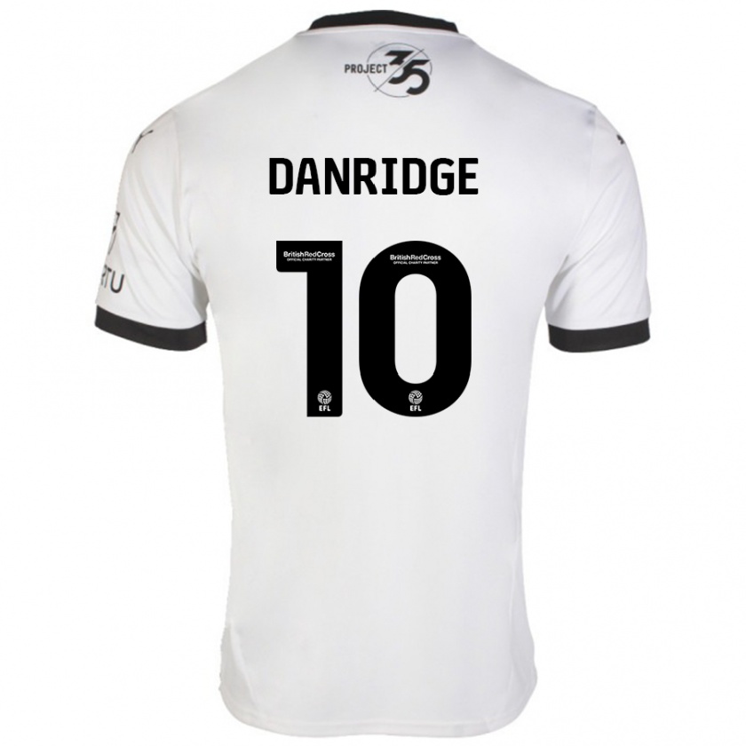 Kandiny Hombre Camiseta Rebecca Danridge #10 Blanco Negro 2ª Equipación 2024/25 La Camisa Chile