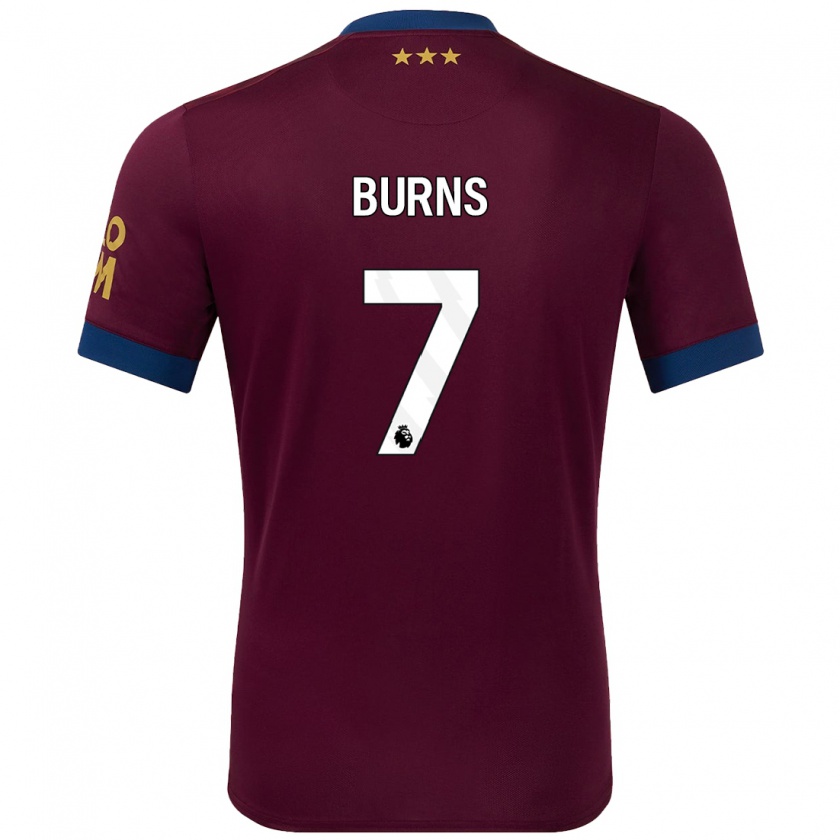 Kandiny Hombre Camiseta Wes Burns #7 Marrón 2ª Equipación 2024/25 La Camisa Chile