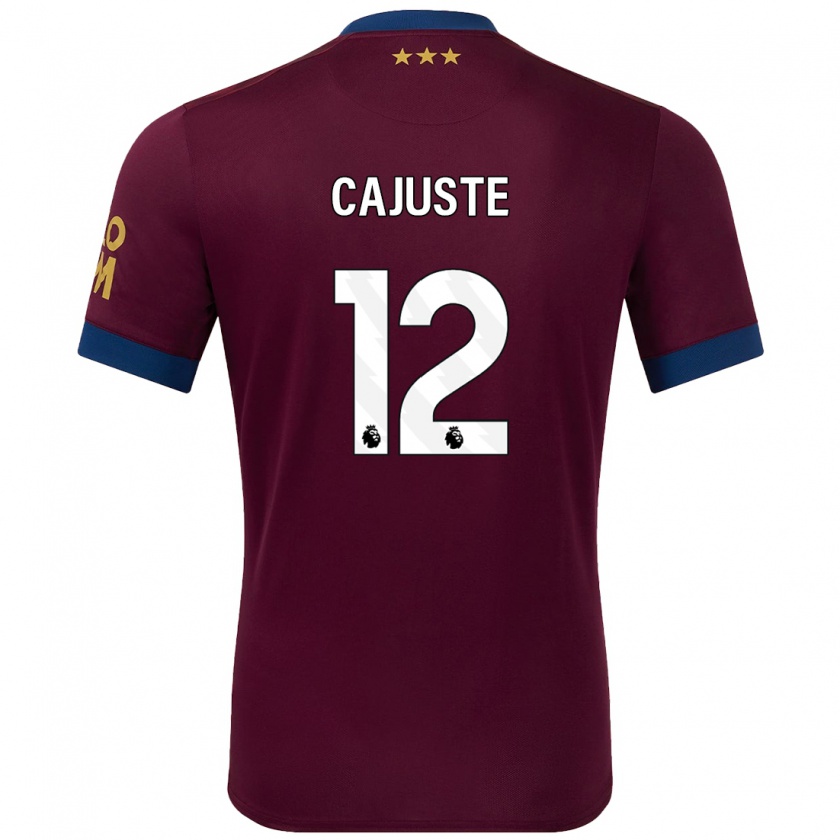 Kandiny Hombre Camiseta Jens Cajuste #12 Marrón 2ª Equipación 2024/25 La Camisa Chile