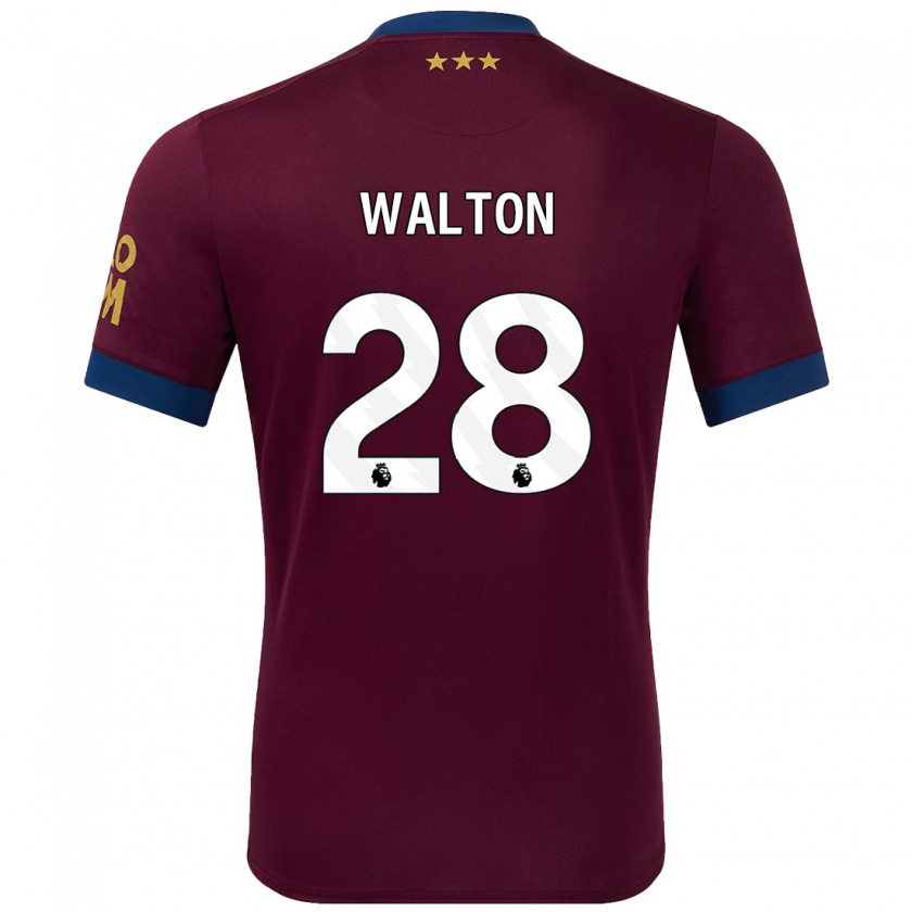 Kandiny Hombre Camiseta Christian Walton #28 Marrón 2ª Equipación 2024/25 La Camisa Chile