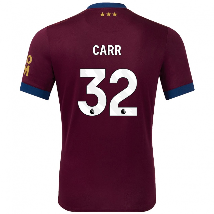 Kandiny Hombre Camiseta Ryan Carr #32 Marrón 2ª Equipación 2024/25 La Camisa Chile