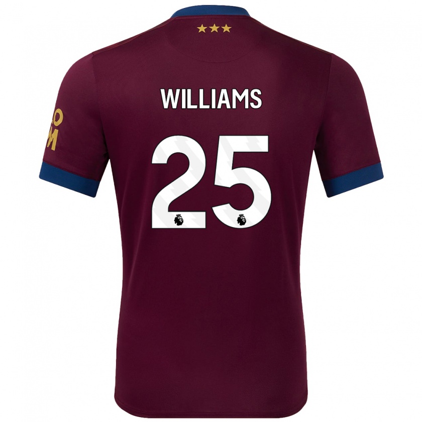 Kandiny Hombre Camiseta Erin Williams #25 Marrón 2ª Equipación 2024/25 La Camisa Chile