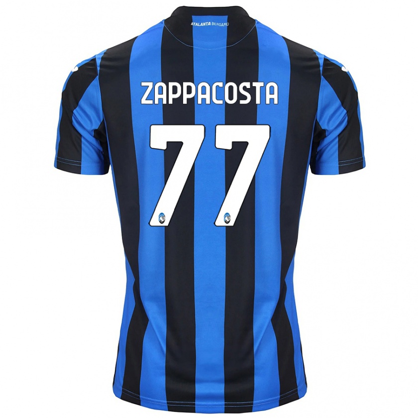 Kandiny Mujer Camiseta Davide Zappacosta #77 Azul Negro 1ª Equipación 2024/25 La Camisa Chile