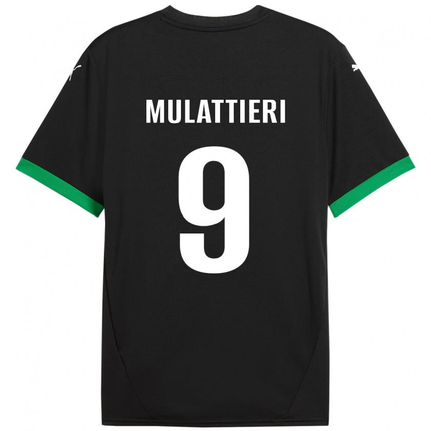 Kandiny Mujer Camiseta Samuele Mulattieri #9 Negro Verde Oscuro 1ª Equipación 2024/25 La Camisa Chile