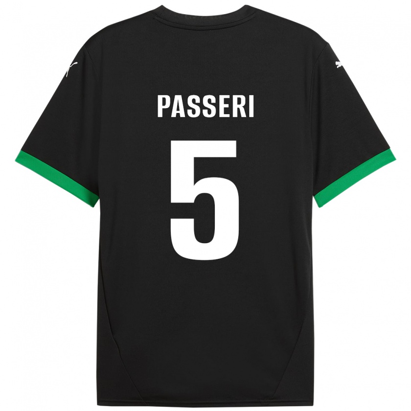 Kandiny Mujer Camiseta Angela Passeri #5 Negro Verde Oscuro 1ª Equipación 2024/25 La Camisa Chile