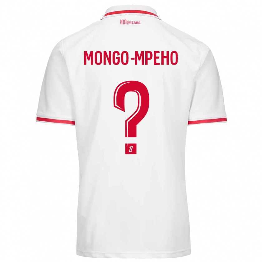 Kandiny Mujer Camiseta Djordan Mongo-Mpeho #0 Blanco Rojo 1ª Equipación 2024/25 La Camisa Chile