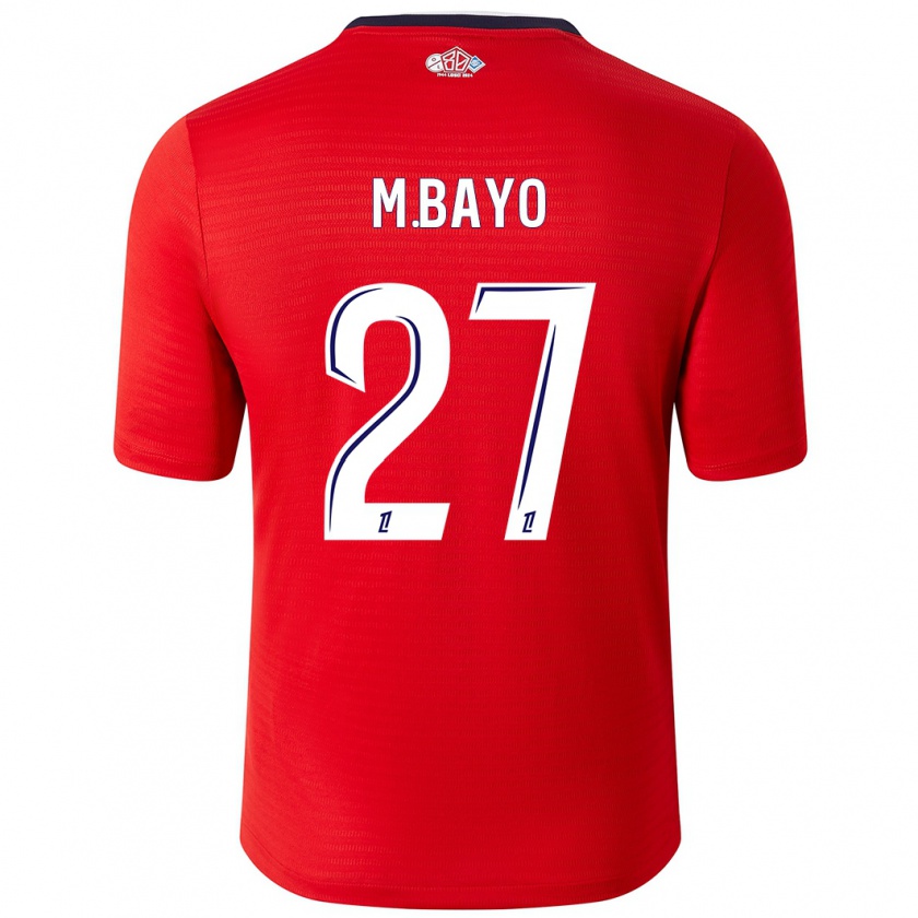 Kandiny Mujer Camiseta Mohamed Bayo #27 Rojo Blanco 1ª Equipación 2024/25 La Camisa Chile