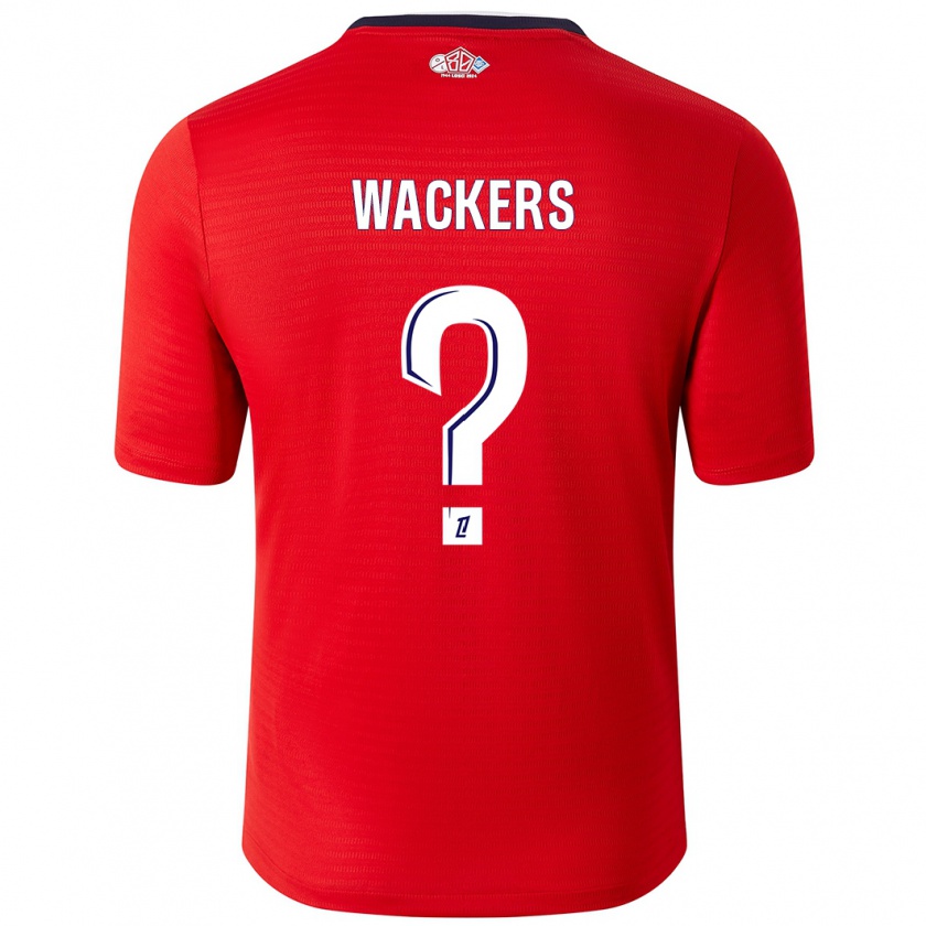 Kandiny Mujer Camiseta Maxime Wackers #0 Rojo Blanco 1ª Equipación 2024/25 La Camisa Chile