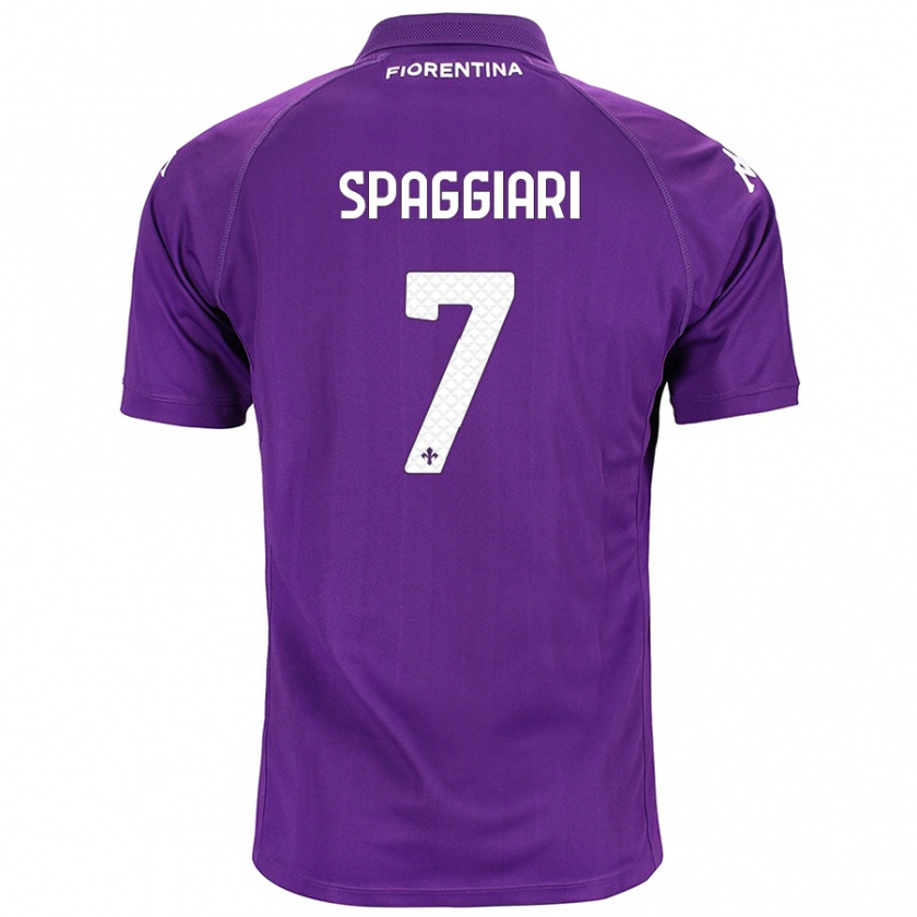 Kandiny Mujer Camiseta Riccardo Spaggiari #7 Morado 1ª Equipación 2024/25 La Camisa Chile