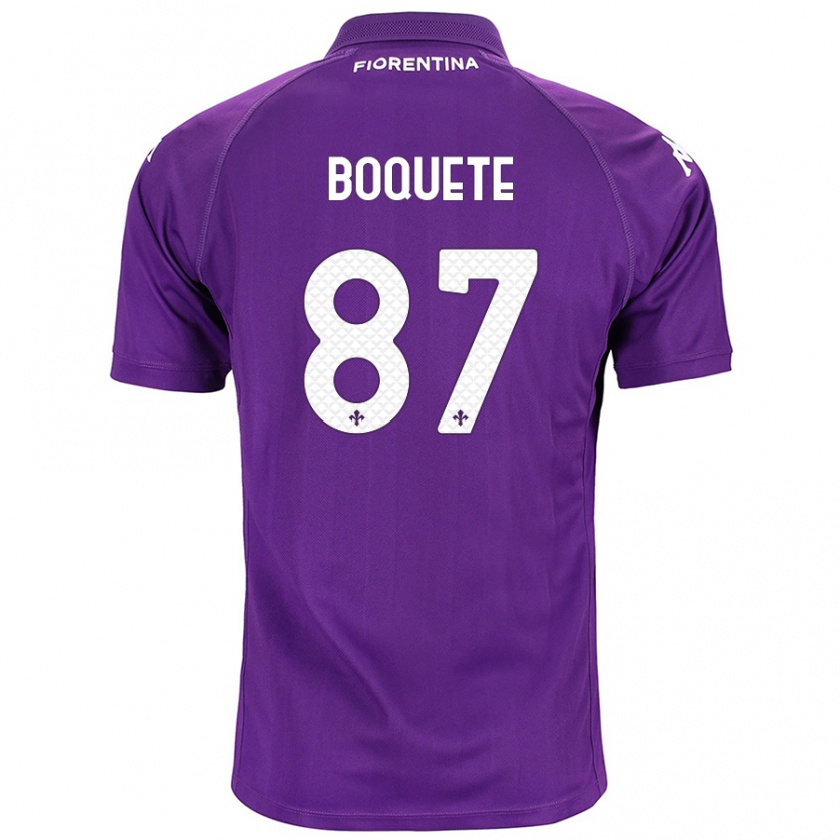 Kandiny Mujer Camiseta Verónica Boquete #87 Morado 1ª Equipación 2024/25 La Camisa Chile