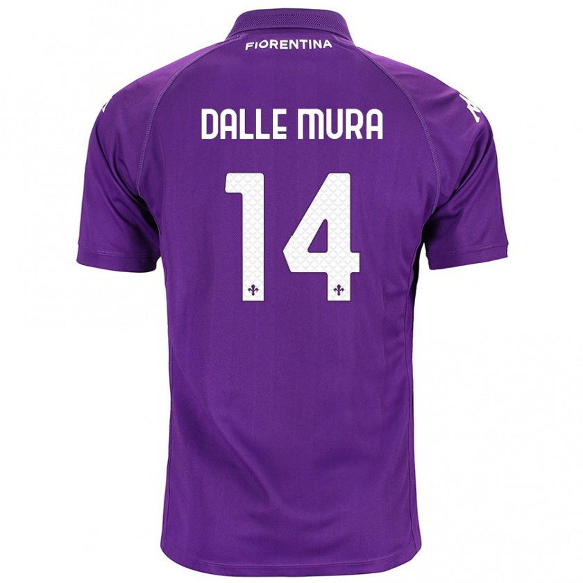 Kandiny Mujer Camiseta Christian Dalle Mura #14 Morado 1ª Equipación 2024/25 La Camisa Chile