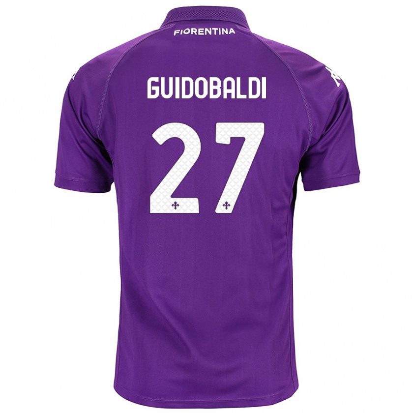 Kandiny Mujer Camiseta Filippo Guidobaldi #27 Morado 1ª Equipación 2024/25 La Camisa Chile