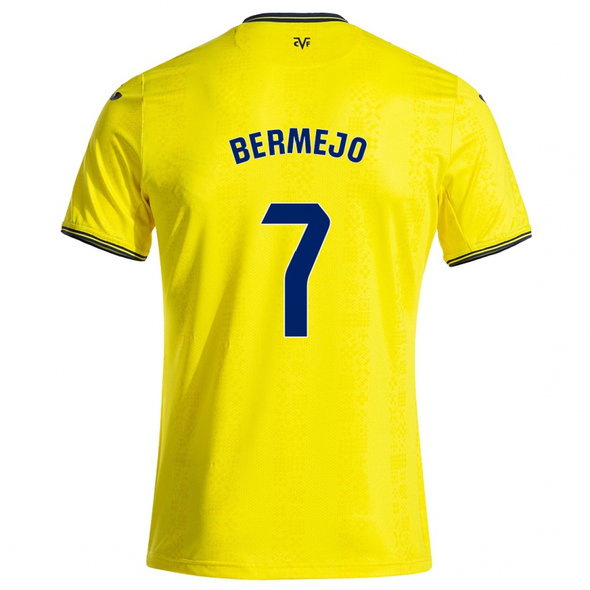 Kandiny Mujer Camiseta Celso Bermejo #7 Amarillo Negro 1ª Equipación 2024/25 La Camisa Chile