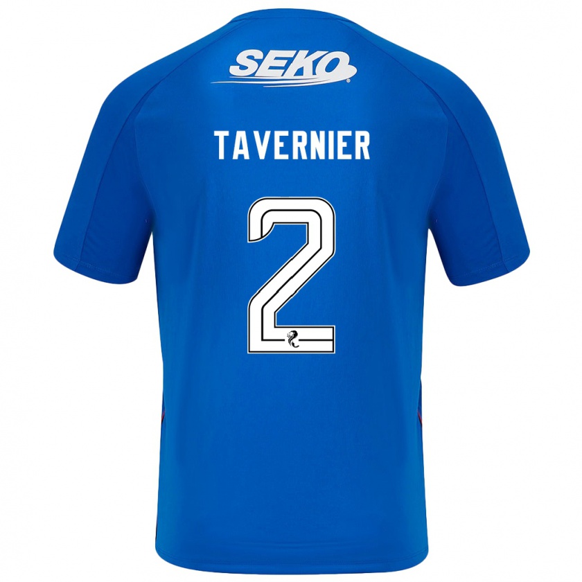 Kandiny Mujer Camiseta James Tavernier #2 Azul Oscuro 1ª Equipación 2024/25 La Camisa Chile