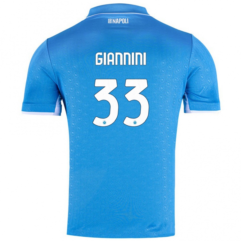 Kandiny Mujer Camiseta Enrico Giannini #33 Azul Cielo 1ª Equipación 2024/25 La Camisa Chile