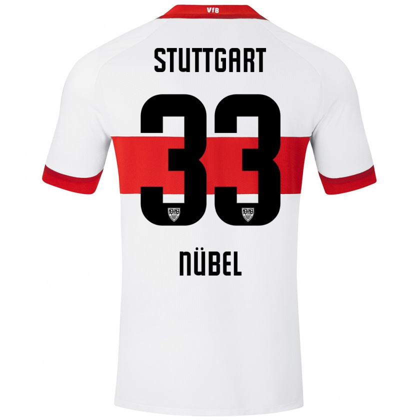 Kandiny Mujer Camiseta Alexander Nübel #33 Blanco Rojo 1ª Equipación 2024/25 La Camisa Chile