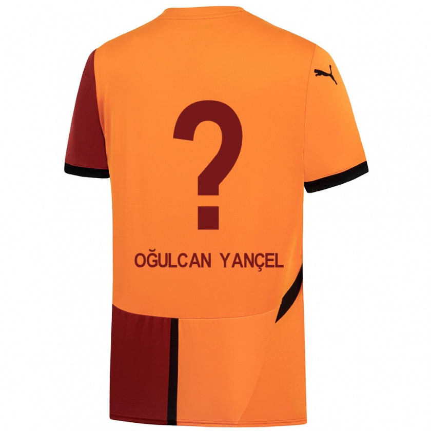 Kandiny Mujer Camiseta Necati Oğulcan Yançel #0 Amarillo Rojo 1ª Equipación 2024/25 La Camisa Chile