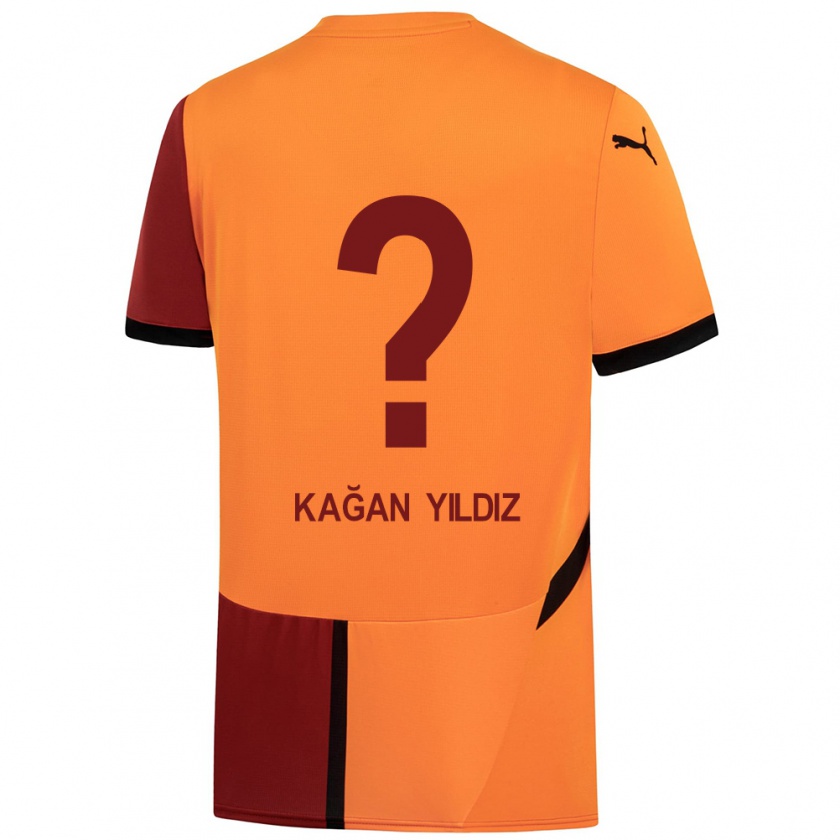 Kandiny Mujer Camiseta Onur Kağan Yıldız #0 Amarillo Rojo 1ª Equipación 2024/25 La Camisa Chile