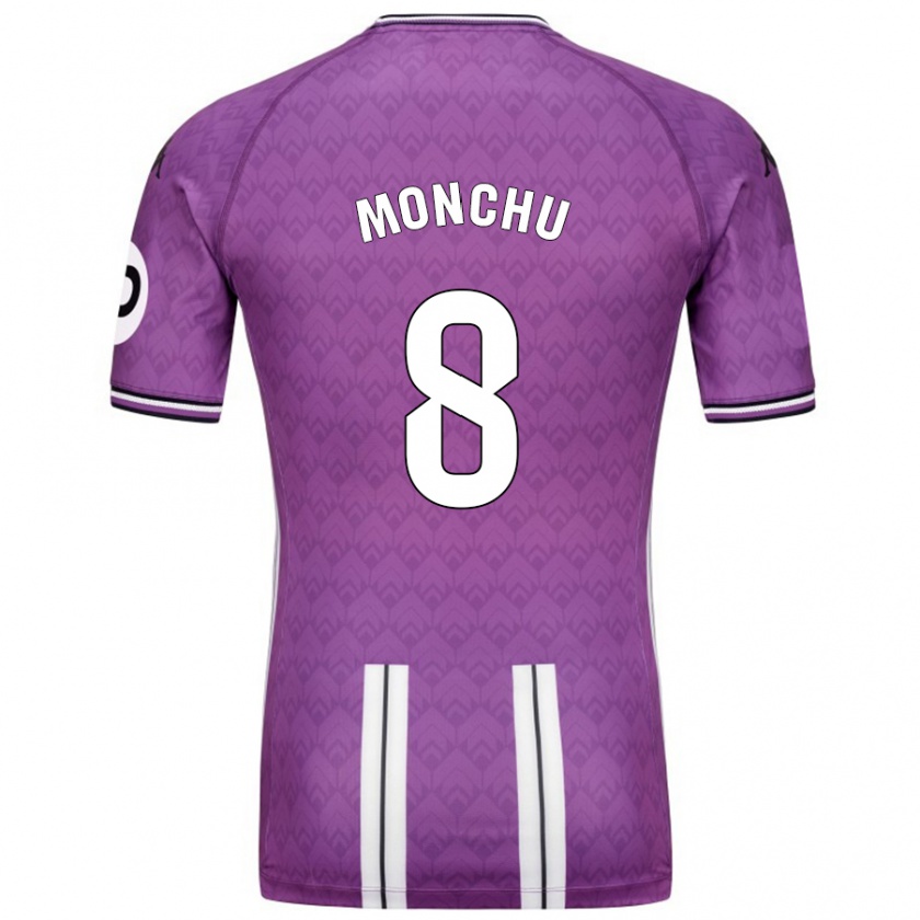 Kandiny Mujer Camiseta Monchu #8 Púrpura Blanco 1ª Equipación 2024/25 La Camisa Chile