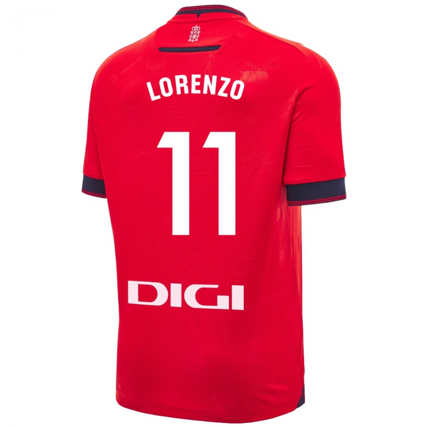 Kandiny Mujer Camiseta Nowend Lorenzo #11 Rojo Blanco 1ª Equipación 2024/25 La Camisa Chile