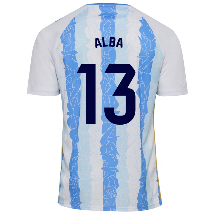 Kandiny Mujer Camiseta Alba #13 Blanco Azul 1ª Equipación 2024/25 La Camisa Chile