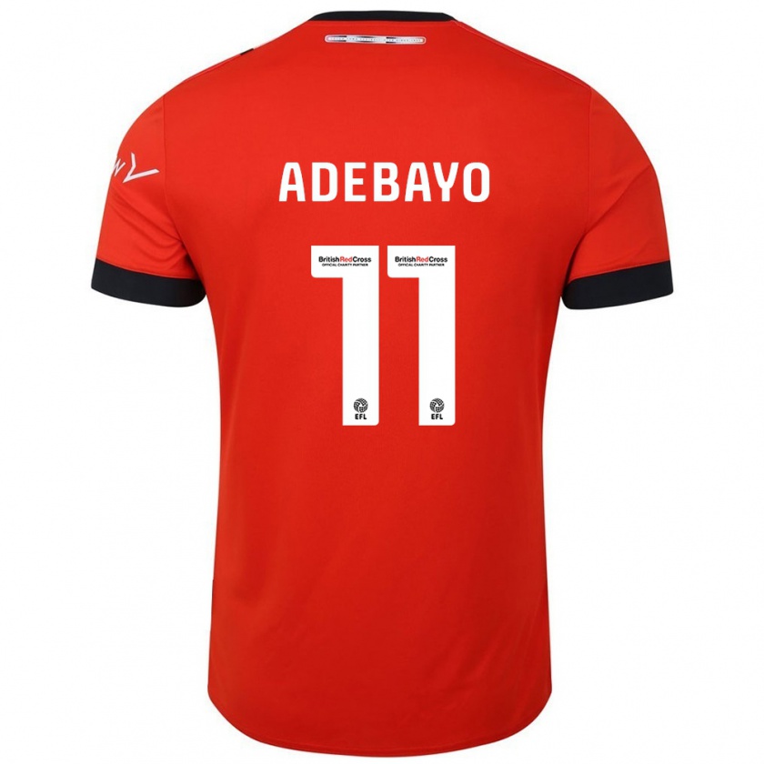 Kandiny Mujer Camiseta Elijah Adebayo #11 Naranja Negro 1ª Equipación 2024/25 La Camisa Chile