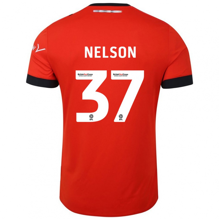 Kandiny Mujer Camiseta Zack Nelson #37 Naranja Negro 1ª Equipación 2024/25 La Camisa Chile