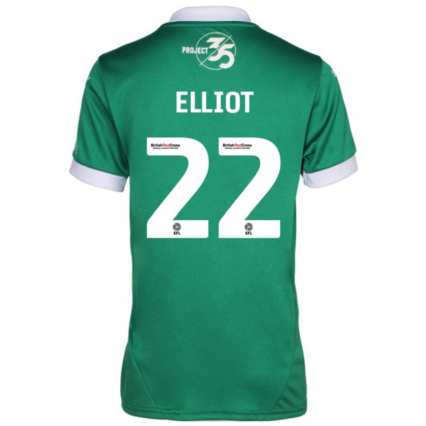 Kandiny Mujer Camiseta Emily Elliot #22 Verde Blanco 1ª Equipación 2024/25 La Camisa Chile