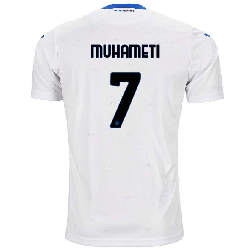 Kandiny Mujer Camiseta Endri Muhameti #7 Blanco 2ª Equipación 2024/25 La Camisa Chile