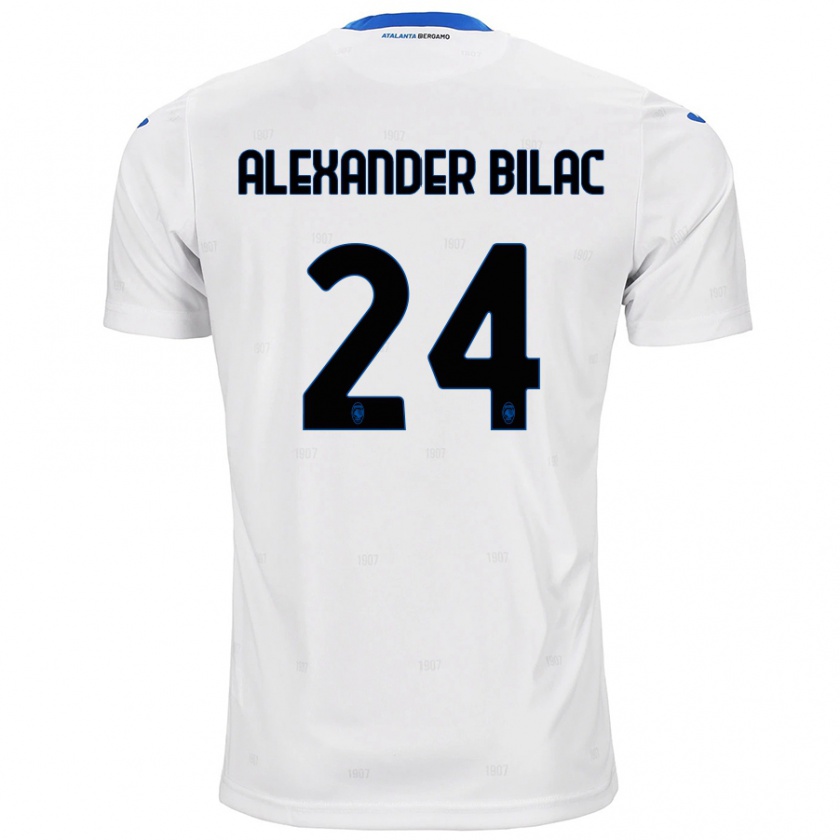 Kandiny Mujer Camiseta Max Alexander Bilac #24 Blanco 2ª Equipación 2024/25 La Camisa Chile