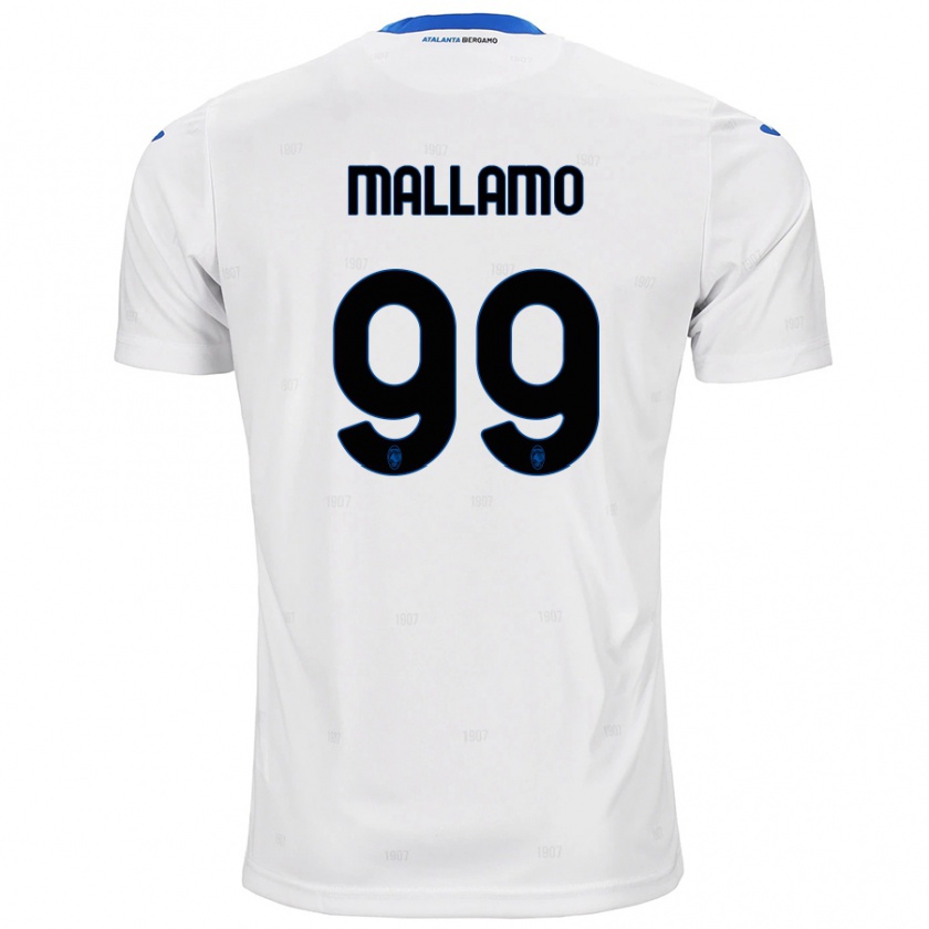 Kandiny Mujer Camiseta Alessandro Mallamo #99 Blanco 2ª Equipación 2024/25 La Camisa Chile