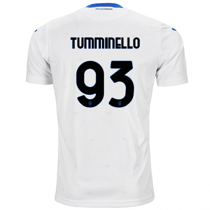 Kandiny Mujer Camiseta Marco Tumminello #93 Blanco 2ª Equipación 2024/25 La Camisa Chile