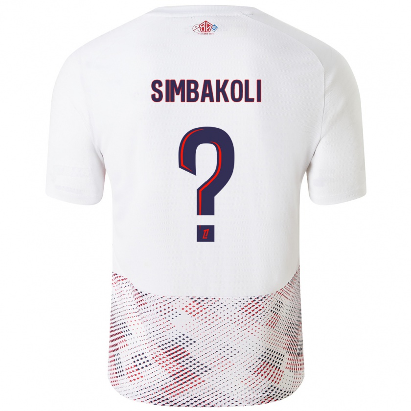 Kandiny Mujer Camiseta Mamadou Simbakoli #0 Blanco Azul Real 2ª Equipación 2024/25 La Camisa Chile