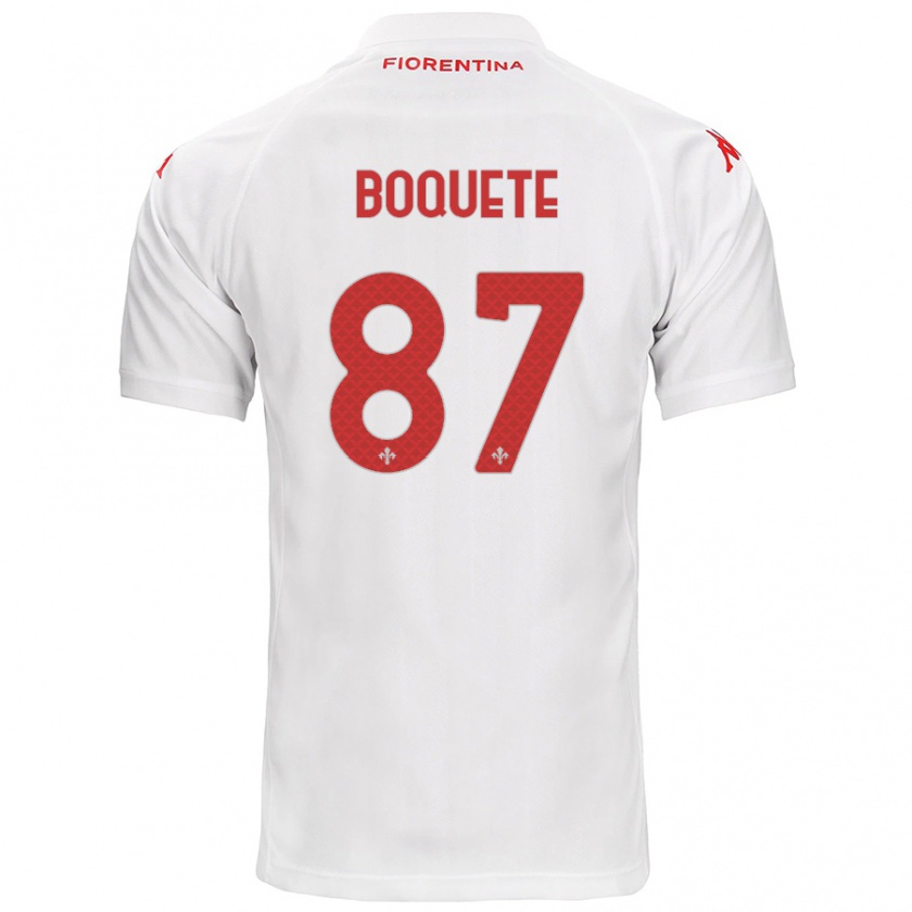 Kandiny Mujer Camiseta Verónica Boquete #87 Blanco 2ª Equipación 2024/25 La Camisa Chile