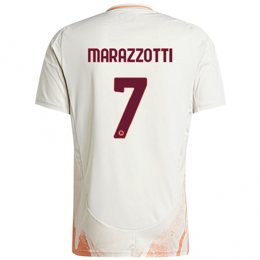 Kandiny Mujer Camiseta Fabrizio Marazzotti #7 Crema Blanco Naranja 2ª Equipación 2024/25 La Camisa Chile