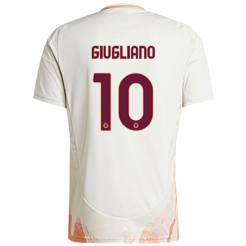 Kandiny Mujer Camiseta Manuela Giugliano #10 Crema Blanco Naranja 2ª Equipación 2024/25 La Camisa Chile