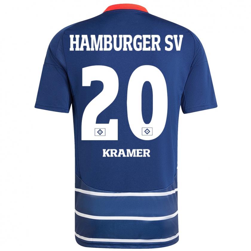 Kandiny Mujer Camiseta Timon Kramer #20 Azul Oscuro 2ª Equipación 2024/25 La Camisa Chile