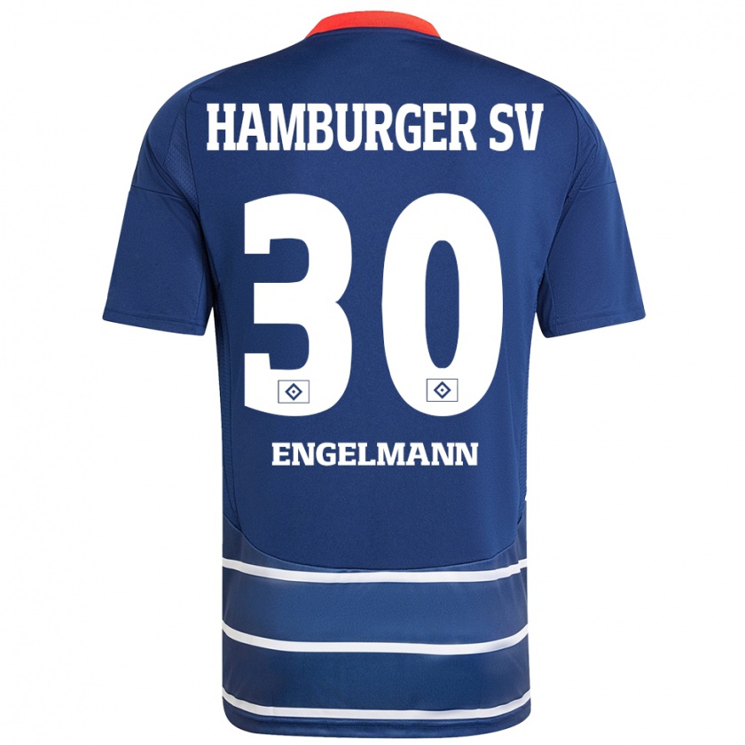 Kandiny Mujer Camiseta Timon Engelmann #30 Azul Oscuro 2ª Equipación 2024/25 La Camisa Chile