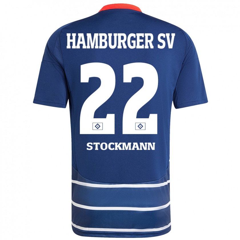 Kandiny Mujer Camiseta Sarah Stöckmann #22 Azul Oscuro 2ª Equipación 2024/25 La Camisa Chile