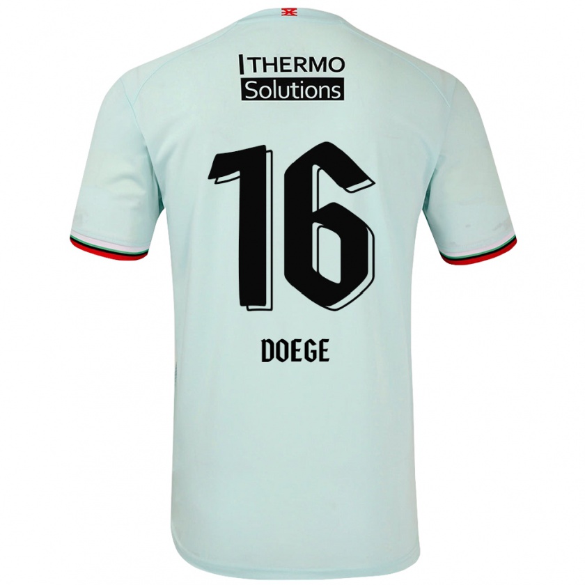 Kandiny Mujer Camiseta Leonie Doege #16 Verde Claro 2ª Equipación 2024/25 La Camisa Chile