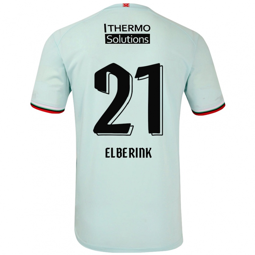 Kandiny Mujer Camiseta Eva Oude Elberink #21 Verde Claro 2ª Equipación 2024/25 La Camisa Chile